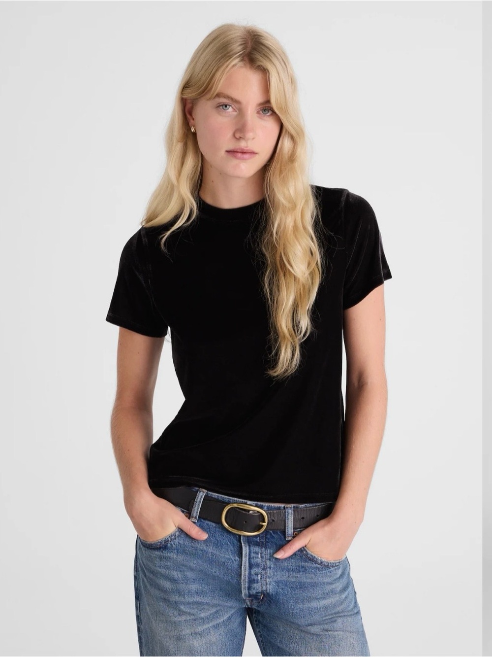 Madewell Black Velvet Tee